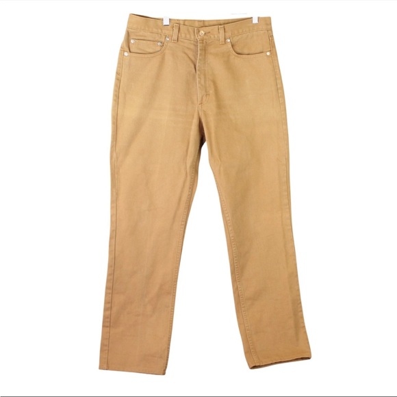 VTG J Crew Jeans Mens 32x 31 Khaki Tan Oarsman Pants For The Long Pull USA Made - Picture 1 of 14